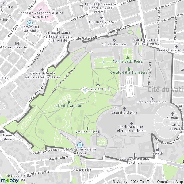 Carte Cité Du Vatican : Plan De Cité Du Vatican Et Infos Pratiques - Mappy