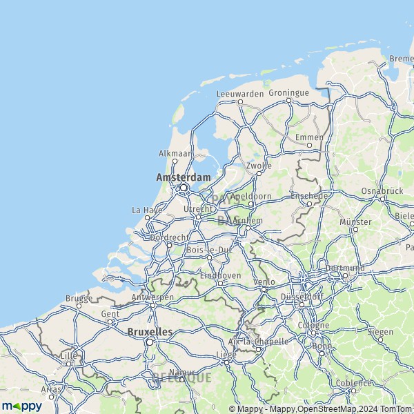 La carte du pays Pays-Bas
