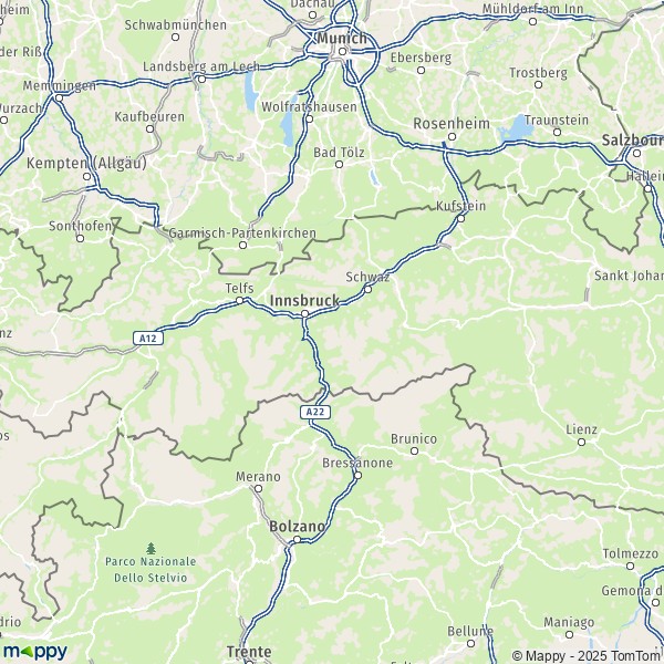 Carte Tyrol : plan de Tyrol et infos pratiques - Mappy