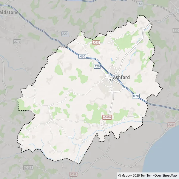 Plan Ashford : carte de Ashford (TN23 1) et infos pratiques